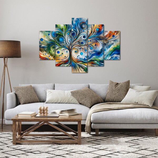 Kép – Színes energikus fa (150x105 cm)