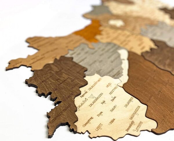 Fa Magyarország 3D Puzzle - Natura Products Fali Dekoráció