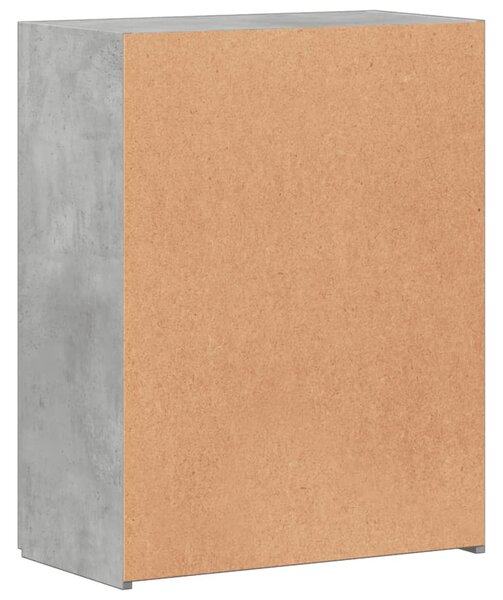 Betonszürke szerelt fa irattartó szekrény 60 x 32 x 77,5 cm