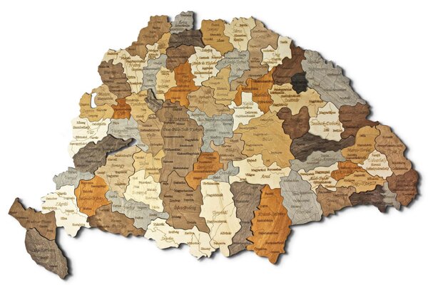 3D Fa Puzzle - Natura Products Nagy-Magyarország 100x66 | Fali Dekoráció