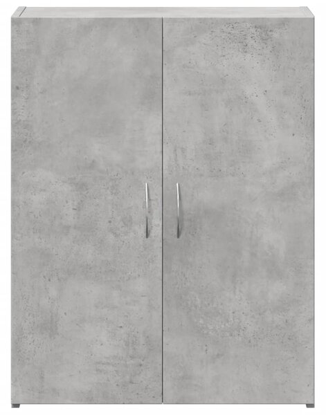 Betonszürke szerelt fa irattartó szekrény 60 x 32 x 77,5 cm