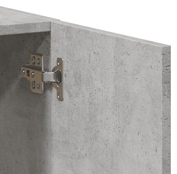 Betonszürke szerelt fa irattartó szekrény 60 x 32 x 77,5 cm
