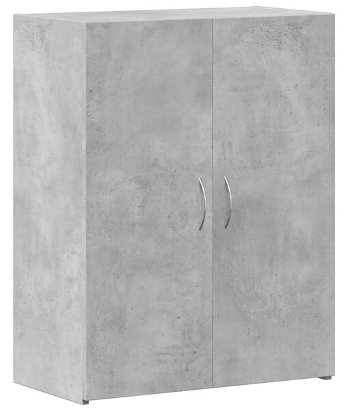 Betonszürke szerelt fa irattartó szekrény 60 x 32 x 77,5 cm