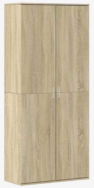 Sonoma tölgy színű szerelt fa magasszekrény 80 x 35 x 180 cm