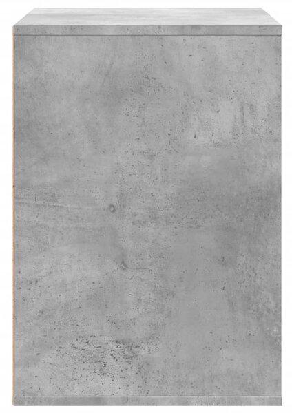 Betonszürke szerelt fa fiókos sarokszekrény 80 x 41 x 58 cm