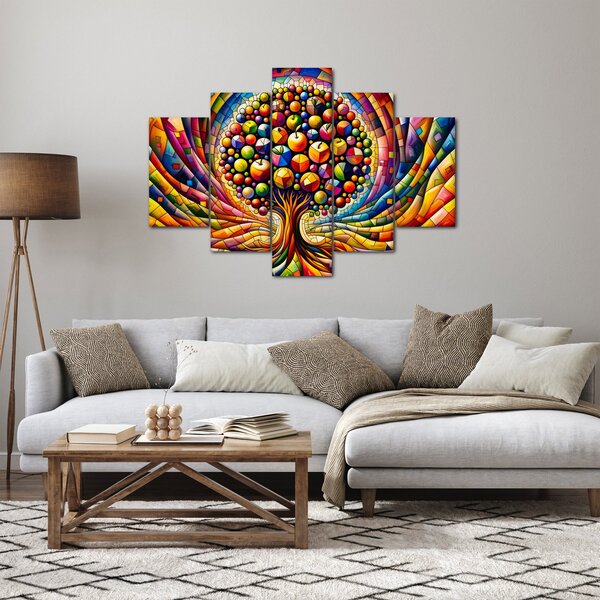 Kép – Színes fa almákkal (150x105 cm)
