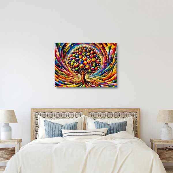 Kép – Színes fa almákkal (70x50 cm)