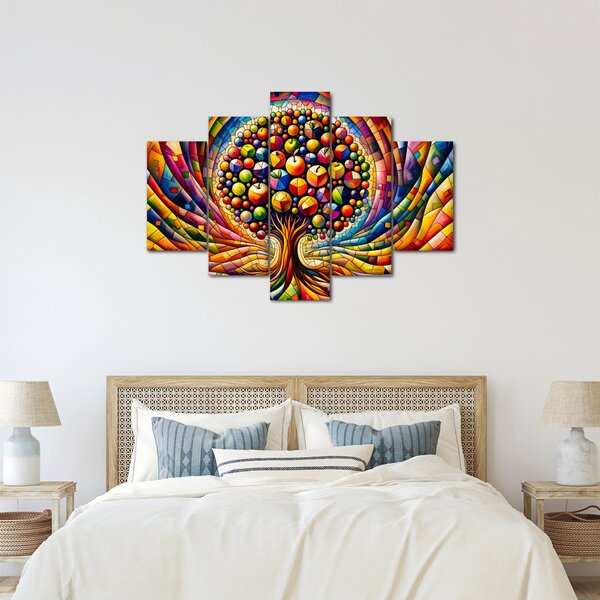 Kép – Színes fa almákkal (150x105 cm)