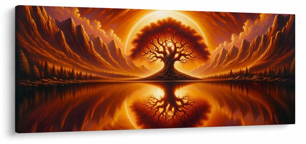 Kép – Fa a véres napban (120x50 cm)