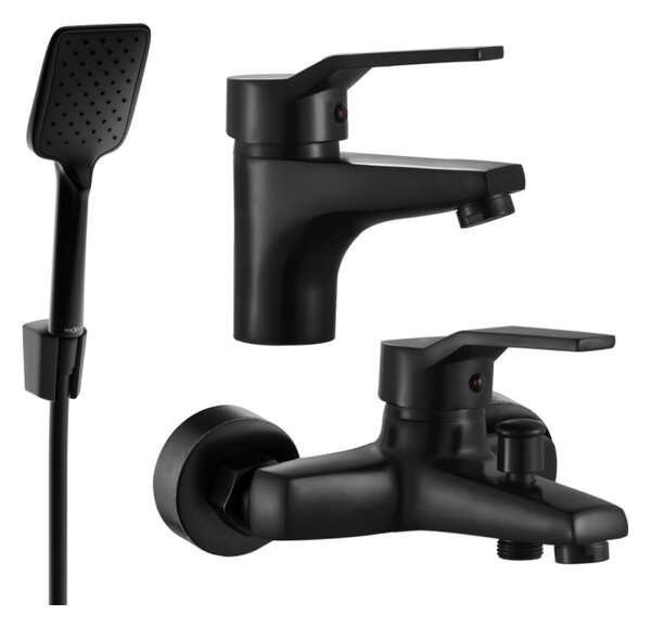 Mexen Caro R62 fürdőkád készlet, fekete - 746603R62-70