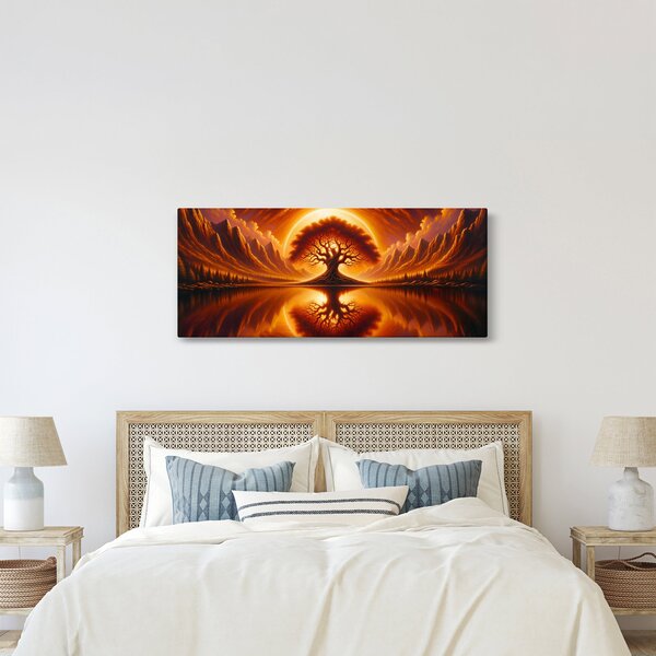 Kép – Fa a véres napban (120x50 cm)