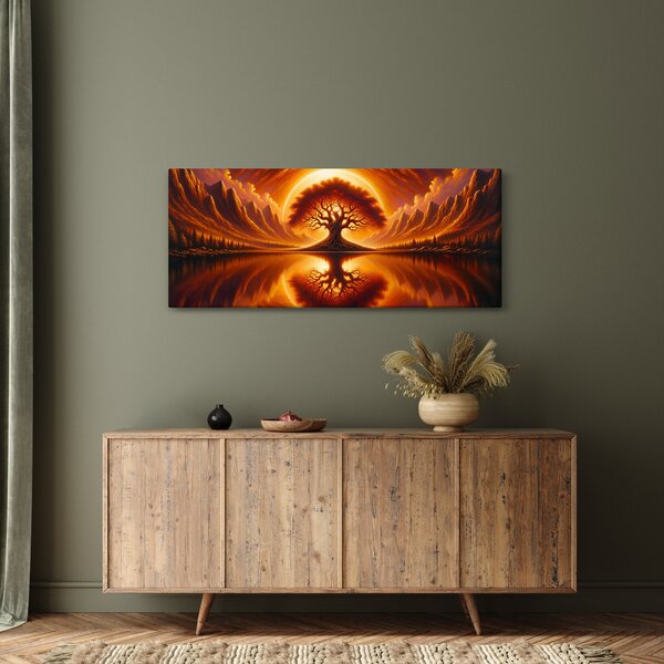 Kép – Fa a véres napban (120x50 cm)