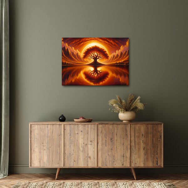 Kép – Fa a véres napban (70x50 cm)