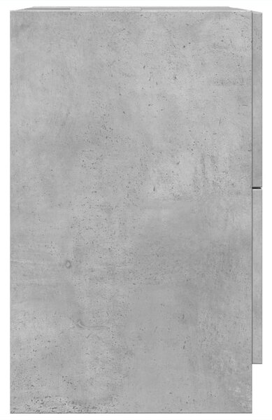 Betonszürke szerelt fa mosdószekrény 40 x 37 x 59 cm