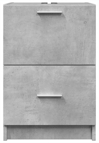 Betonszürke szerelt fa mosdószekrény 40 x 37 x 59 cm