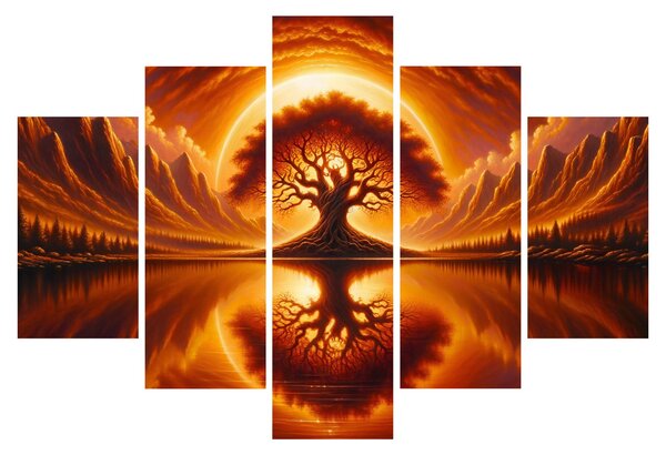 Kép – Fa a véres napban (150x105 cm)