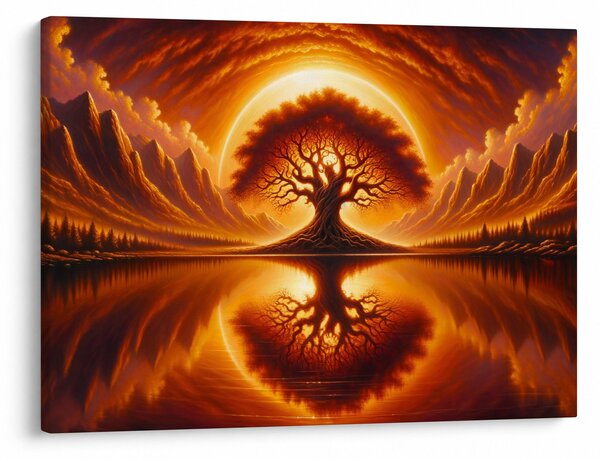 Kép – Fa a véres napban (70x50 cm)