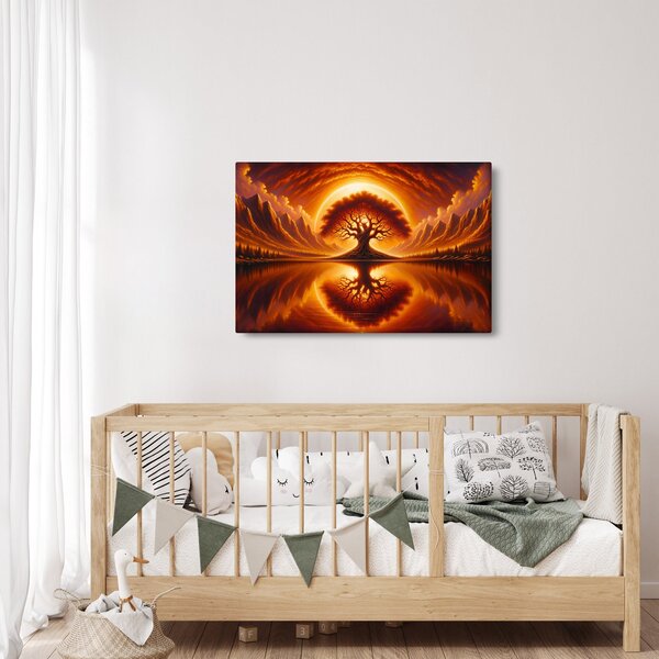 Kép – Fa a véres napban (90x60 cm)