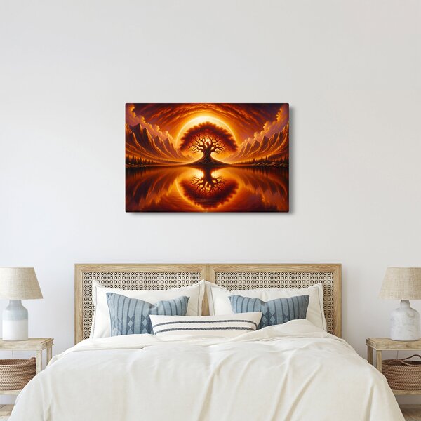 Kép – Fa a véres napban (90x60 cm)