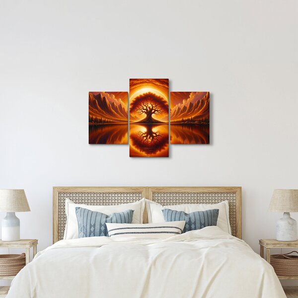 Kép – Fa a véres napban (90x60 cm)