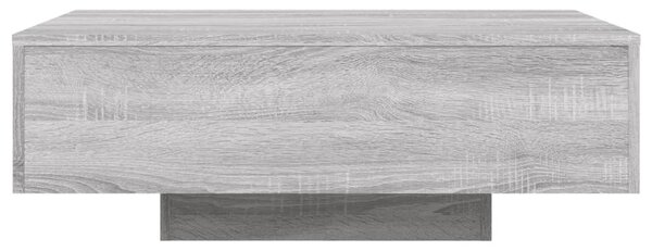 Szürke sonoma színű dohányzóasztal LED-lámpákkal 85x55x31 cm