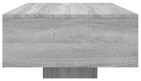 Szürke sonoma színű dohányzóasztal LED-lámpákkal 85x55x31 cm