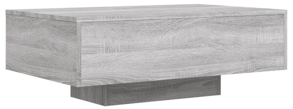 Szürke sonoma színű dohányzóasztal LED-lámpákkal 85x55x31 cm