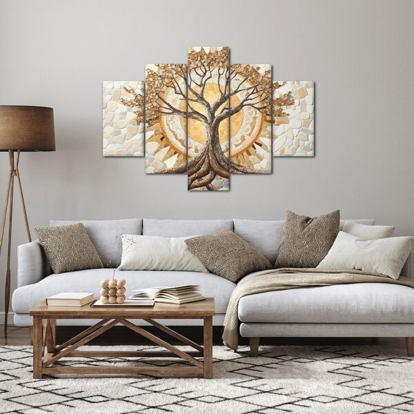 Kép – Arany életfa mozaikban (150x105 cm)