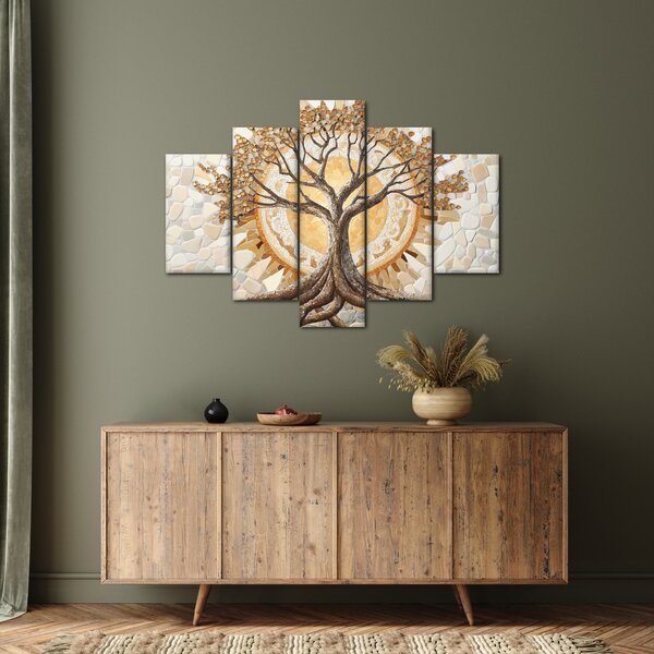 Kép – Arany életfa mozaikban (150x105 cm)