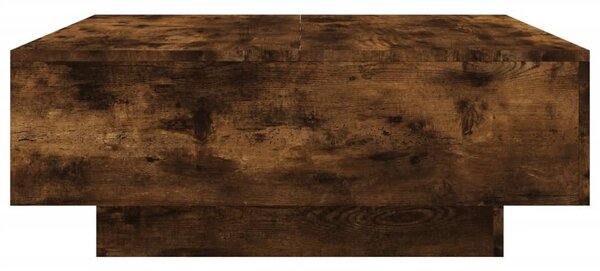 Füstös tölgy színű dohányzóasztal LED-lámpákkal 80 x 8 0x 31 cm