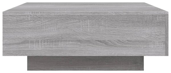 Szürke sonoma színű dohányzóasztal LED-lámpákkal 80x80x31 cm