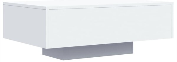 Fehér dohányzóasztal LED-lámpákkal 85 x 55 x 31 cm