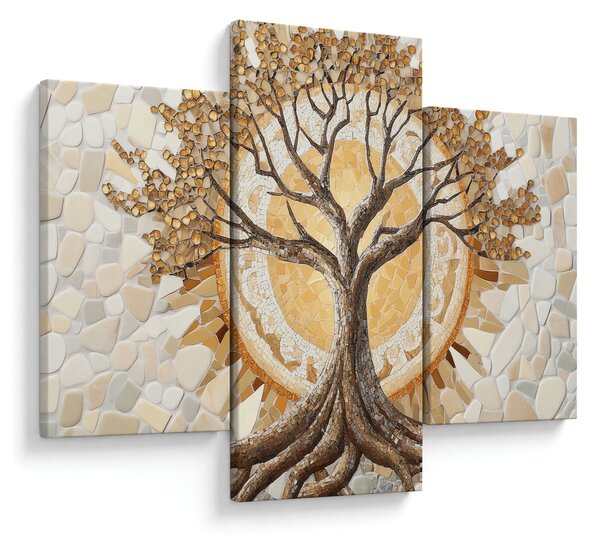 Kép – Arany életfa mozaikban (90x60 cm)