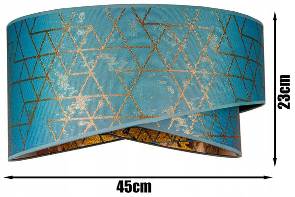 Türkiz textil búrás függőlámpa | Glimex Abazur Premium 1xE27 GA0120