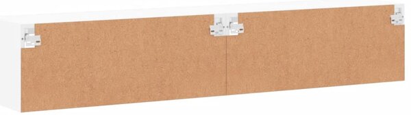 2 db fehér TV-szekrény LED-világítással 80x30x30 cm