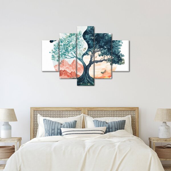 Kép – Akvarellfa tele élettel (150x105 cm)