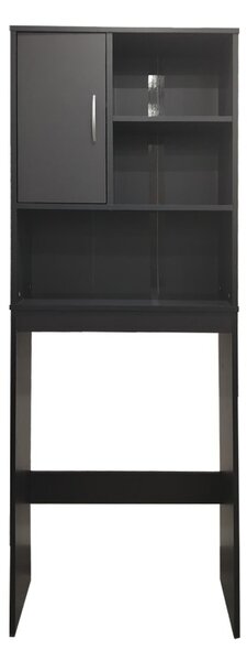 Mosógépszekrény, Tazien, sötétszürke, 60x24x168.5 cm