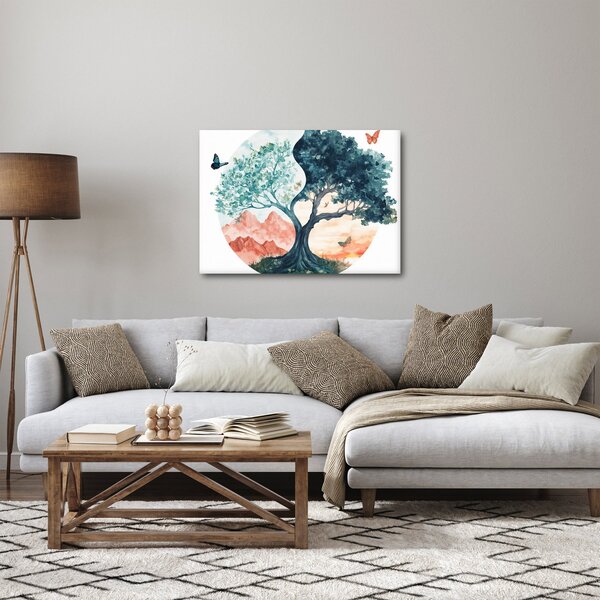 Kép – Akvarellfa tele élettel (70x50 cm)
