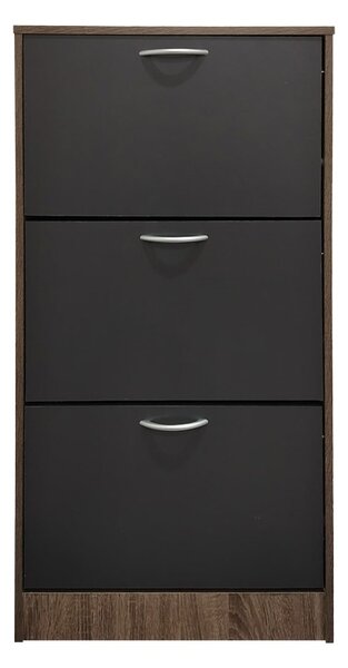 Cipősszekrény, Savaz, barna, 60x24x114 cm