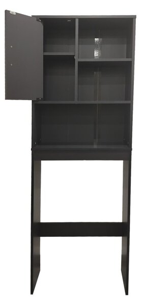 Mosógépszekrény, Tazien, sötétszürke, 60x24x168.5 cm