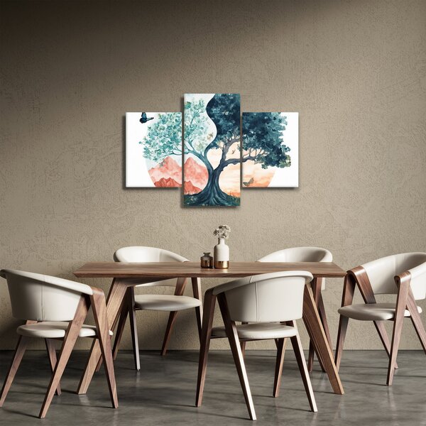 Kép – Akvarellfa tele élettel (90x60 cm)