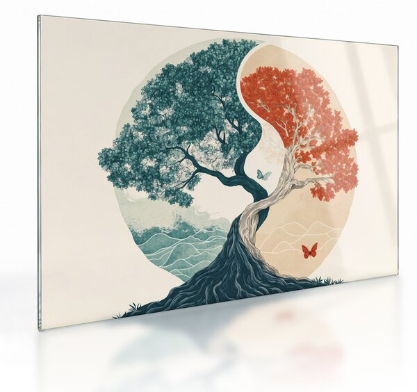 Üveg kép – Energiafa (70x50 cm)