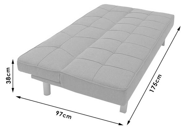 Nappali bútor szett, 2 darabos, Atmos, világoskék, 175x97x74 cm
