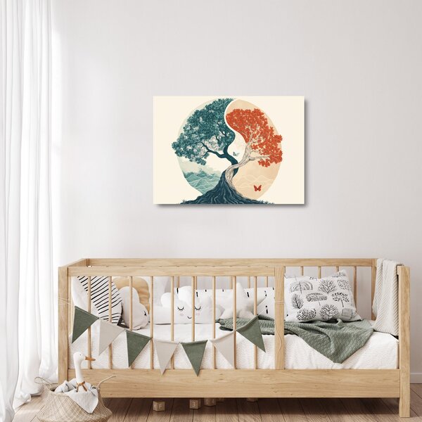 Üveg kép – Energiafa (70x50 cm)
