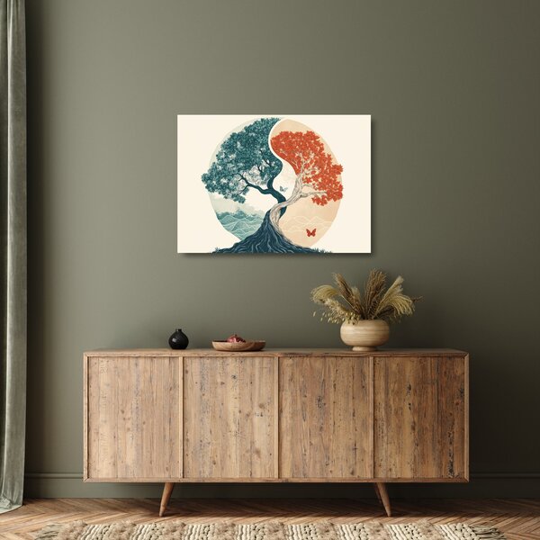 Üveg kép – Energiafa (70x50 cm)