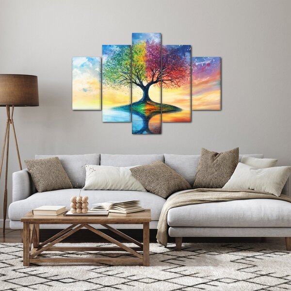 Kép – Évszakok festett fája (150x105 cm)