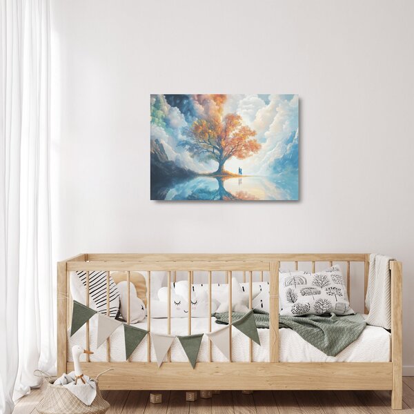 Üveg kép – Az élet és szerelem fája (70x50 cm)