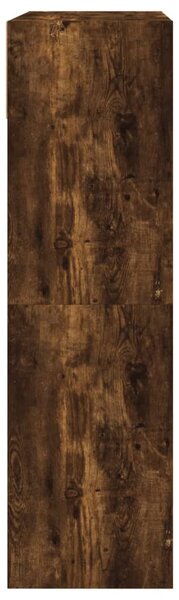 Füstös tölgy cipőszekrény 2 kihajtható fiókkal 80x34x116 cm