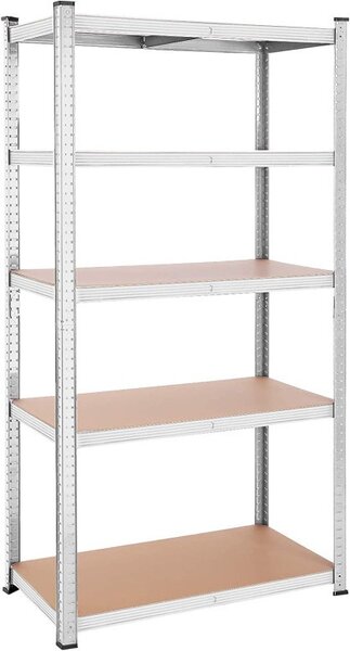 Polc 5 szintes, Songmics, 50 x 100 x 200 cm, ezüst, GLR050E01