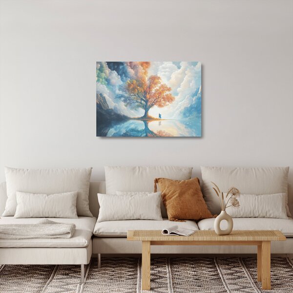 Üveg kép – Az élet és szerelem fája (70x50 cm)